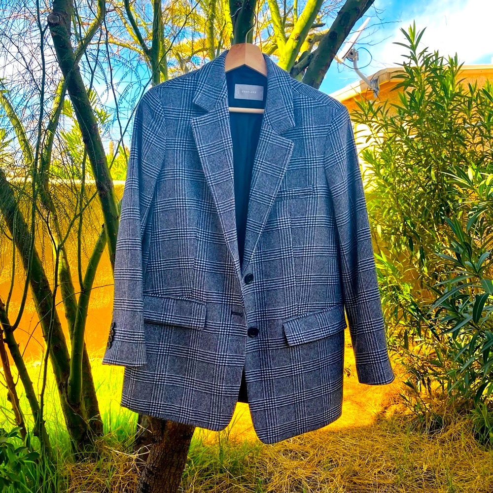 MOVING SALE Everlane Glen Plaid Blazer - Picture 3 of 12
